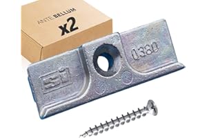 Siegenia Tôle de fermeture TS type 380 et 0380 et A0380 avec matériel de fixation Ante Bellum® (2 unités)