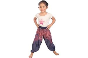 Lofbaz Bebé Pantalones Harem Cintura Alforzada Bohemio Aladdin Pantalones