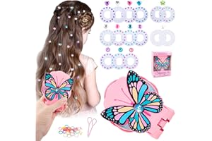 Audasi Schmetterling Hair Bedazzler Kit, Bling Gem Machine für Glitter Girls, Diamond Hair Machine, Glitzersteine Haare gesicht haar schmuck Machine for Girls Hat Bling Rhinestones,Haarschmuck Mädchen