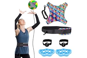 VINTEAM Volleyball Training Equipment Aid, Volleyball Serve Trainer Solo Practice Trainer Kit for Serving, Setting, Spiking & Arm Swing