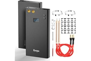 Akku-Punktschweißgerät, Kerpu Mini-Punktschweißgerät mit LCD-Bildschirm, 7500mAh Batterie 70-Gänge justierbar für Batterie-Plattenschweißen mit Long Spot-Schweißstift-5M Nickel-Streifen
