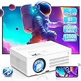 Proiettore 5G WiFi Bluetooth 12000L, AKATUO Full HD 1080P Nativo Mini Proiettore Portatile 4K Supportato, Videoproiettore Hom