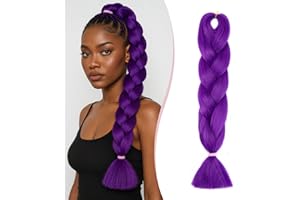 SEGO Pro Braiding Hair Extensions 24 Inch Synthetic Jumbo Box Braid Hair for Crochet Twist Braids for Women Pack of 1 (Purple)