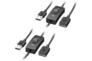 Cable Matters Krótki przedłużacz USB (przedłużacz USB) z wyłącznikiem o długości 0,9 m