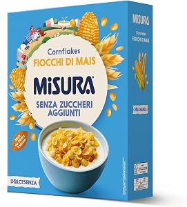 Misura Cornflakes Dolcesenza | Mais Italiano | Senza Zuccheri Aggiunti | Confezione da 350 gr