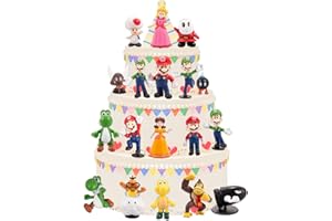 NTGFU 18 Pcs Super Cake Toppers, Figures Set Birthday Cake Dolls Toppers Decorations Cupcake Toppers Birthday Party Decorations Supplies for Kids Boy Girl Birthday Shower Party Supplies