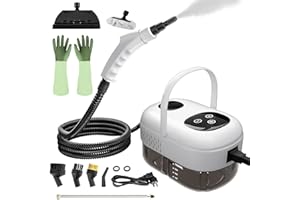 SHTALHST Steam Cleaner, 1100ML/2500W High Power, Handheld Steam Cleaner with 6 Speeds Smart Touch - Portable Steamer for Cleaning Kitchen Grease/Window Glass/Car/Bathroom/Tiles/Grout/Carpet/upholstery, 3BAR