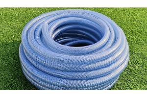 Sylix High Pressure Braided Clear Flexible PVC Tubing Heavy Duty pipe (Size - 32mm - 1.25 Inch, Length - 10 Meter)