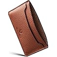 Minimalistic Card Holder Wallet in Scandinavian Full Grain Leather - Cognac