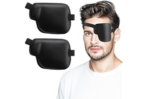 Bewudy 2 szt. naszywek 3D dla dorosłych i dzieci, czarna, regulowana opaska na oczy dla leniwego oka, niedowidzenie, zeza i po operacji