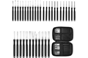 UMLIPOT Auspinnwerkzeug Kfz Set, Auspinwerkzeug Kfz, Entriegelungswerkzeug, Pin Werkzeug, Stecker Auspinwerkzeug, Auspinwerkzeug, Entriegelungswerkzeug 36 StüCk Schwarz.