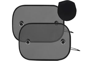 YIAJIA Car Window Shades for Baby - Universal Car Sun Shade for Children, UV Protection Sun Visor, 44 x 36 cm, Set of 2-2