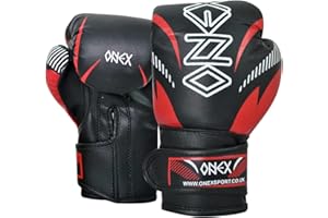 1X Kids Boxing Gloves 2023, MMA Training Sparring Maya Hide Leather Muay Thai Kickboxing Men Women Junior Heavy Punching Boxing Bag Mitts Focus Pads Workout Ventilated Palm Multi Layered