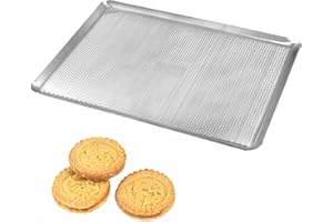 GOBEL - Piastra per pasticceria perforata - Piastra di cottura - Alluminio - Micro-perforazioni - Made in France - 40 x 30 x 1 cm