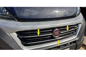 LUXELL Lot de 3 coques chromées pour grille avant Ducato