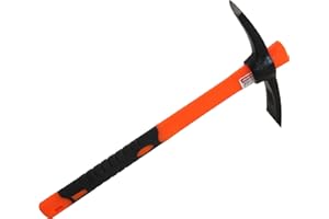 TABOR TOOLS Pick Mattock with Fiberglass Handle, Garden Pick, Great for Loosening Soil, Archaeological Projects, and Cultivating Vegetable Gardens or Flower Beds. J62A. (Small 15 Inch)