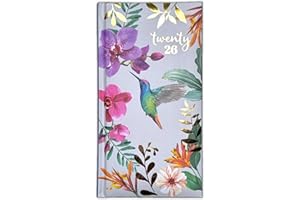 PSO 2026 Diary Slim Week to View Fashion soft padded hardback vintage Diary (Lets Enjoy Today)