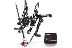 Arashi (Version2.0) Regolabile Pedaline Pedane Arretrate Pedane Poggiapiedi per CBR1000RR 2004-2007/CBR600RR 2003-2005 2006 Pedale Pedalino Nero CBR 600 1000 CBR600 CBR1000 RR 600RR