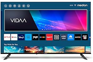 MEDION X15015 (MD 31641) 125,7 cm (50 Zoll) Fernseher (Smart-TV, 4K Ultra HD, HDR, VIDAA Store, Netflix, Prime Video, Disney+, DAZN, Paramount+, HbbTV, PVR, Bluetooth)