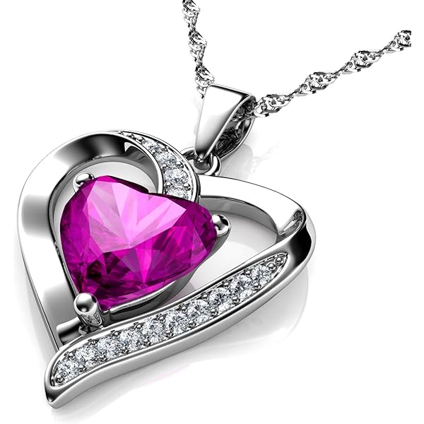 LAVUMO Ketting voor Dames I love you Hart hanger, 925
