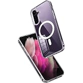 Coverzone Samsung Galaxy S23 Fe ile uyumlu Kılıf Z-Tacsafe Wireless Halka Şeklindeki Magnetik Dizayn Attractive Kapak Şeffaf