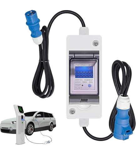 Contatore Elettrico Digitale Mobile Trifase - 32A 380V, Con Spina CEE E Cavo 2m, IP44 - Foto 3