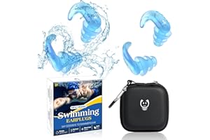 NAIICUTE Tapones para los Oídos para Natación 2 pares, Silicona tapones oidos para adultos niños, Hermético al agua Reducción de ruido y presión para Piscina, Ducharse, surf, Bañarse y Deportes acuáticos