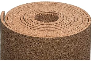 Biosughero - BioFlex Roll - Rotolo in sughero supercompresso a grana fine per isolamento termico e acustico - Dimensioni 1x10m - Spessori 2-3-5-10mm (10 mm - conf. da 10 mq)