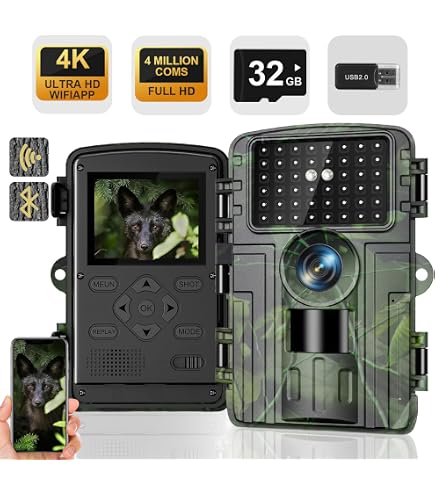 Fototrappola Solare 4G LTE VOOPEAK Con SIM Inclusa - Visione Notturna, Audio Bidirezionale, Streaming Live 2.5K