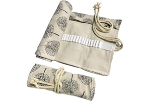 DOITEM Custodia con Astuccio in Tela, 48 72 buche Colorate portarotolo Porta Rotolo per Artista, Scuola, Ufficio e Animale Ufficio