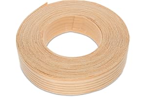 WoodPress® 22mm Real Pine Iron-On Edging – 7.5m Roll – Pre-Glued Wood Veneer Tape for Easy DIY Application – Will Cover the Edge of a Standard MDF Panel
