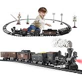 Steam Extractor Train with Light and Sound - 29 Piece Rail Steam Train Railway Set