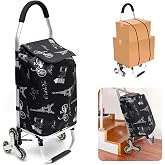 Shopping Trolley with Sturdy Aluminium Frame and Removable Waterproof Canvas Bag - The Ideal Companion for Comfortable and Practical Shopping