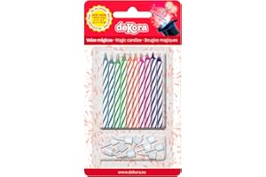 dekora - Specjalne świeczki na tort urodzinowy - Świeczki urodzinowe, które nie gasną - Zabawne świeczki urodzinowe - 10 świeczek