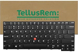 TellusRem replacement US non-backlit keyboard for Lenovo Thinkpad E470 E470c E475