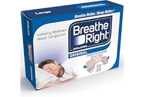 Breathe Right Nasenstreifen Original Large 30s | Lindert sofort verstopfte Nase | Hilft Schnarchen zu reduzieren | Medikament
