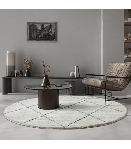carpet city shaggy vloerkleed, hoogpolig, voor woonkamer, slaapkamer, 200 x 290 cm, Scandinavische, landelijke stijl, etno, effen, crème, hoog-diep, 3D- effect, cut-loop tapijt, pluizig, zacht