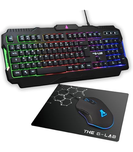 WisFox Tastiera Gaming Rainbow LED Retroilluminata Tastiera da Gaming