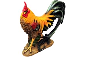 VERDOBA - Figurine de décoration pour Jardin et extérieur - Poule en polyrésine, Peints à la Main - Décoration de Jardin, Animaux décoratifs en résine synthétique