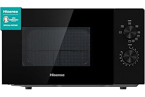 Hisense H20MOBP1G, Microondas con Grill, Capacidad de 20 L, 700 W de Potencia, 900 W Grill, 5 Niveles, Temporizador 30 Min, M