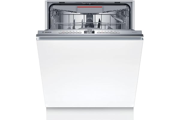 Bosch SMV6ZCX10E Série 6 Lave-vaisselle encastrable entièrement rétractable PerfectDry : séchage parfait et faible consommation d'énergie, Home Connect, diagnostic, TimeLight, 60 cm