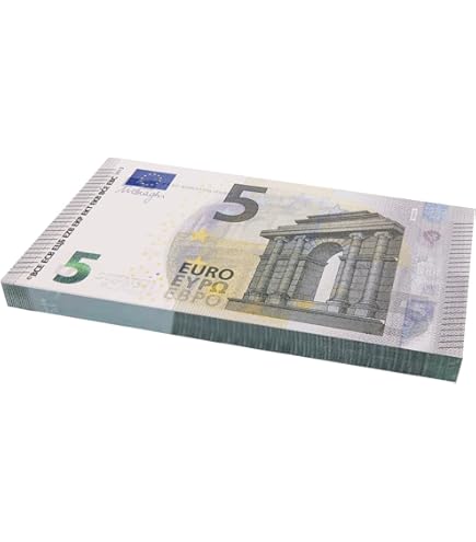 EIGHT4TWO® 100 X € 10 Silver Toy - 10 Euro Tickets Nep Tot 75% Echt Geld - Nep Euro Tickets Om Te Spelen - Nep Geld - Toy Tickets Is Geen Echt Geld (100x10€ - 75
