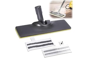ESTVIIG Set di 3 ugelli per pavimenti Kärcher SC2 SC3 SC4 SC5, bocchetta di ricambio per pulitore a vapore Kärcher con 1 ugello per pavimento, 2 panni in microfibra