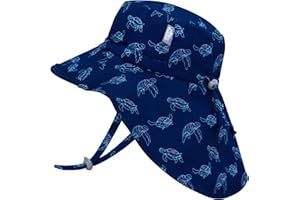 JAN & JUL Wide Brim Sun Hats for Boys with Neck Flap