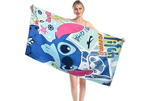 VIYAAN Toalla de Playa de Microfibra,70x150 Cm Toalla Microfibra Infantil,Toallas de Piscina Niños,Toalla Playa Infantil,Toallas Piscina Microfibra,Adecuado para Playas Deportes Viajes Yoga (Stitch)