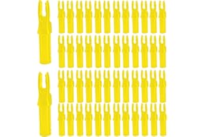 SVUPUE Bogenschießen Pfeil Nocken, 50 Stück Pfeilnocken Kunststoff, Pfeilnocke für 6,2mm Durchmesser Pfeilschäfte