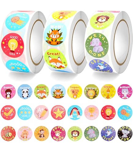 Lot De 1500 Autocollants Smiley - Ronds De 2,5 Cm, 3 Motifs, Pour Récompenser Les Enfants à L'école Ou à La Maison