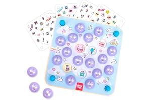 Nene Toys Unicorn’s Memory Game - Wooden Board Game for Kids Age 3 4 5 6 Years Old - Familiar Memory Matching Toy with 10 Magic Patterns - Educational Toy for Cognitive Stimulation