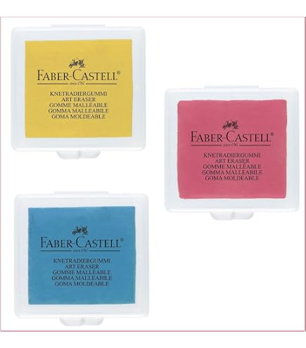Set 6 Gomme Pane Colorate LEPZUR – 4x3.5x1 Cm, In PVC Morbido E Senza Polvere, Con Custodia Trasparente