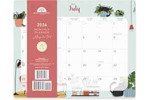 BRIGHT DAY CALENDARS 2024 Magnetic Refrigerator Calendar Wall Calendar Pad by Bright Day, 16 Month 8 x 10 Inch, July 2023-December 2024 Cats